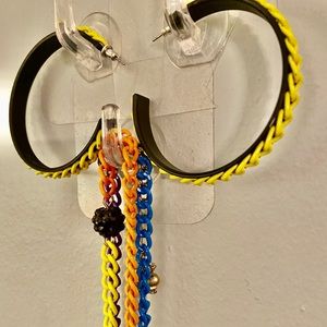 Long Chain Necklace and Matching Earrings Set